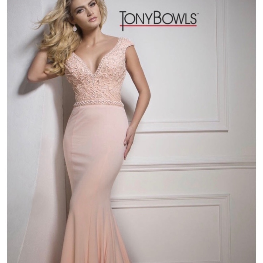 Tony Bowls Mermaid Dress with Train